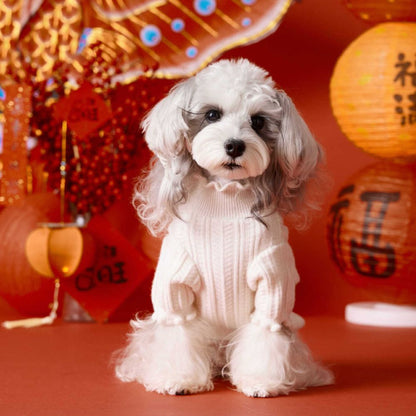White Sweater Warm Cat Dog Clothes