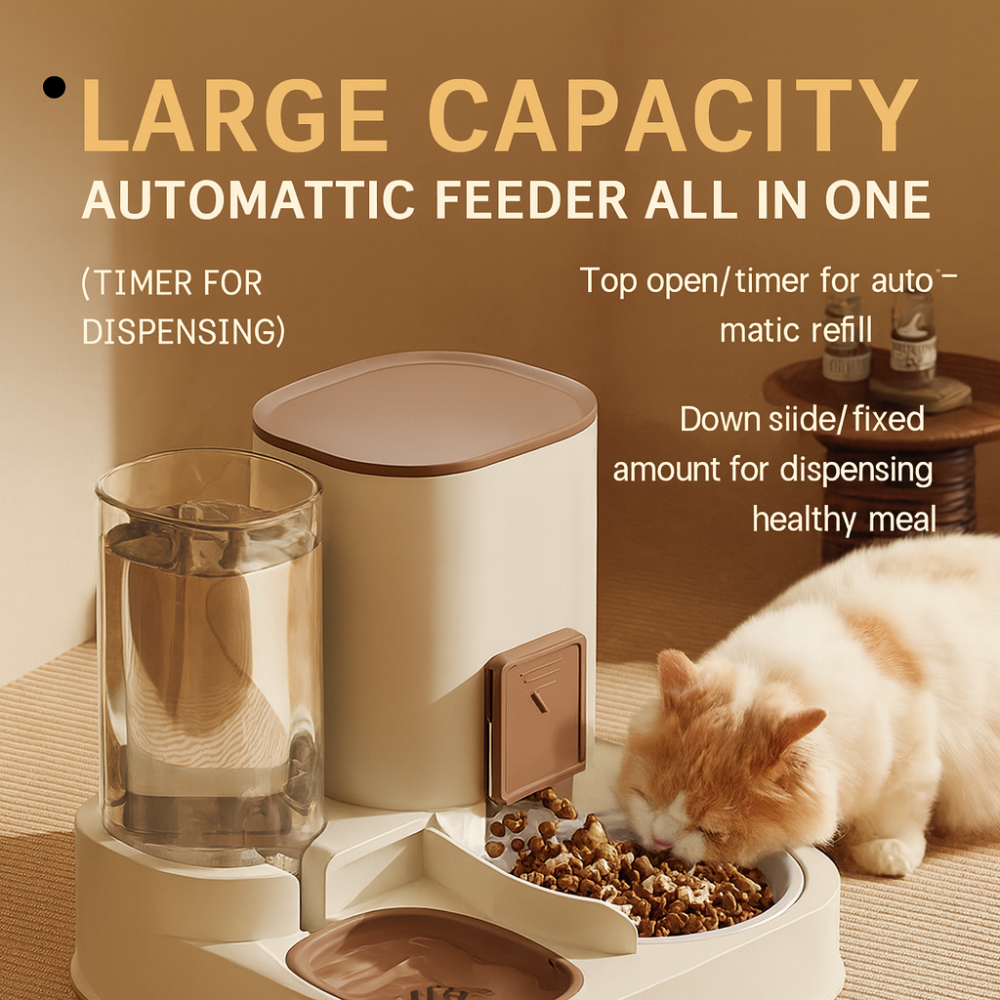 Water and Food Dispenser Combo - Feeder
