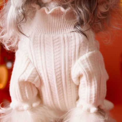 White Sweater Warm Cat Dog Clothes