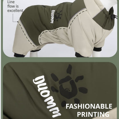 Green Pink Blue Purple Warm Large Dog Jacket