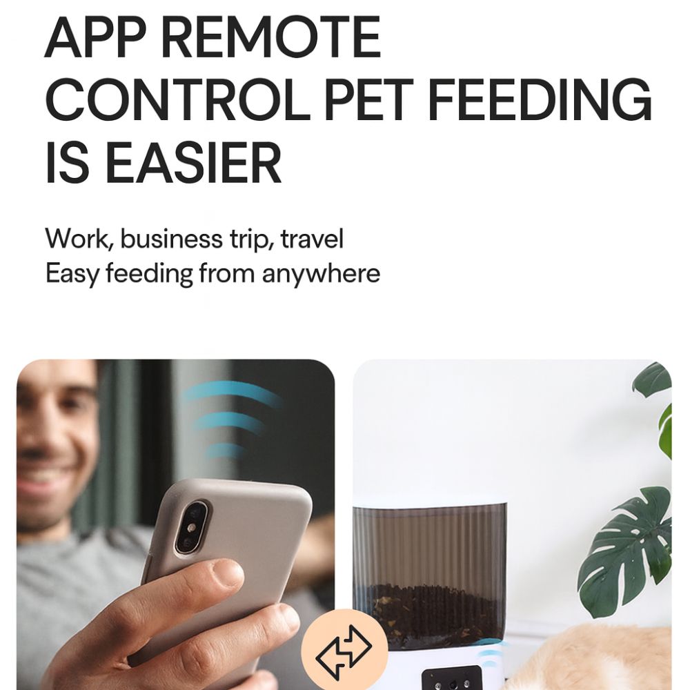 Smart Automatic Pet Feeder with APP Control,Timed & Portion Control Feeder