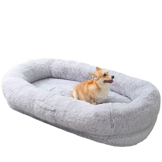 Shaggy Cozy Large Human Dog Bed