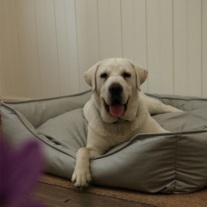 Waterproof Scratch-Resistant Cooling Leather Dog Bed