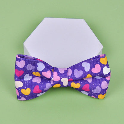 Summer Cute Pet Bow Tie Reversible Printed Eco-Friendly Cat Dog Collar Accessory