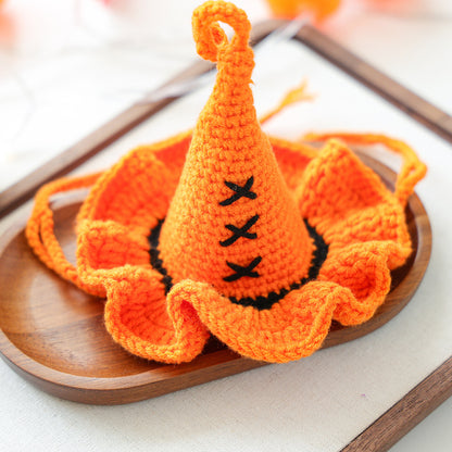 Halloween Hand-Knitted Pumpkin Hat Pet Costume Dogs & Cats Accessory