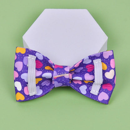 Summer Cute Pet Bow Tie Reversible Printed Eco-Friendly Cat Dog Collar Accessory