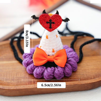 Halloween Hand-Knitted Pumpkin Hat Pet Costume Dogs & Cats Accessory