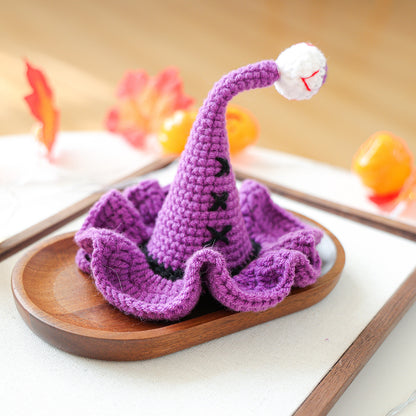 Halloween Hand-Knitted Pumpkin Hat Pet Costume Dogs & Cats Accessory