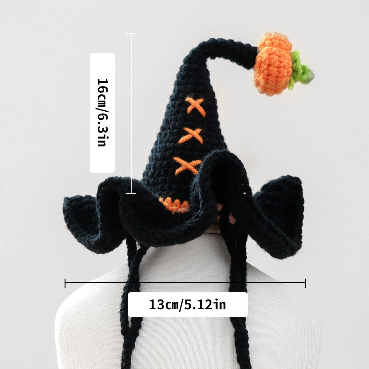 Halloween Hand-Knitted Pumpkin Hat Pet Costume Dogs & Cats Accessory
