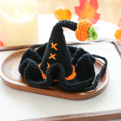 Halloween Hand-Knitted Pumpkin Hat Pet Costume Dogs & Cats Accessory