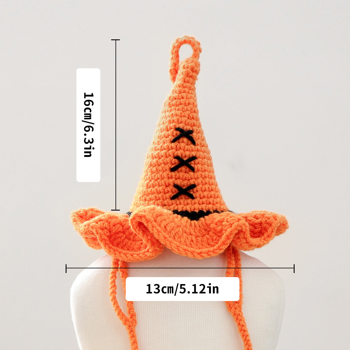 Halloween Hand-Knitted Pumpkin Hat Pet Costume Dogs & Cats Accessory
