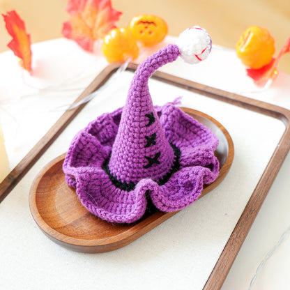 Halloween Hand-Knitted Pumpkin Hat Pet Costume Dogs & Cats Accessory