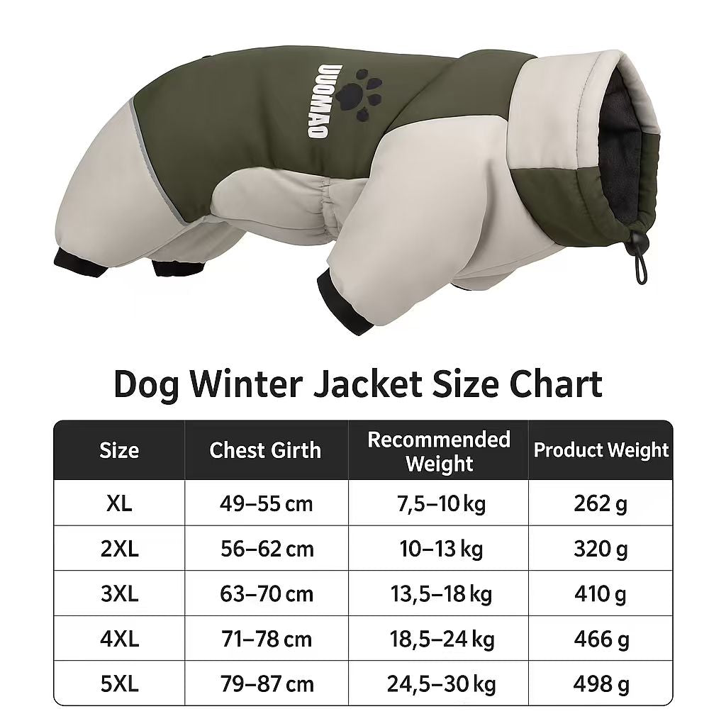 Green Pink Blue Purple Warm Large Dog Jacket