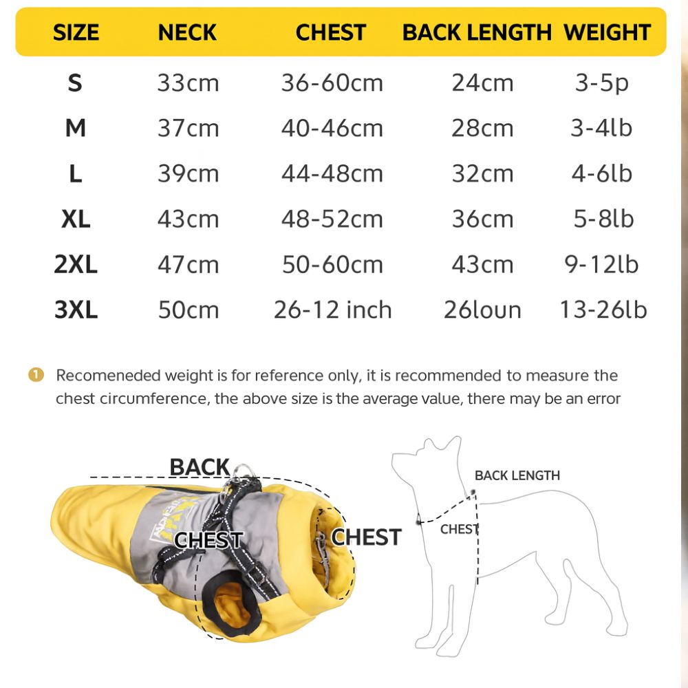 Breathable Design Reflective Warm Dog Jacket