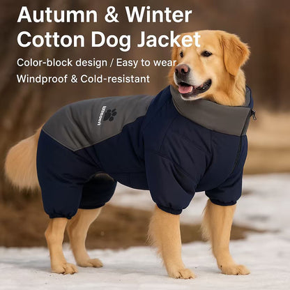 Green Pink Blue Purple Warm Large Dog Jacket