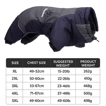 Green Pink Blue Purple Warm Large Dog Jacket